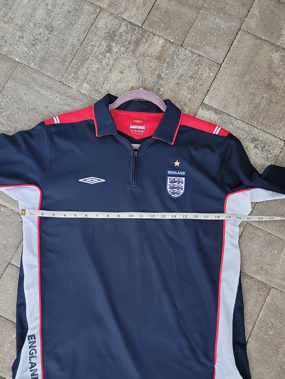 Umbro England Football Club Soccer Jersey Polo Style Soccer Sz L - Picture 6 of 12